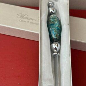 Murano Glass Letter Opener Glass Of Venice Art Deco Collection Original Box